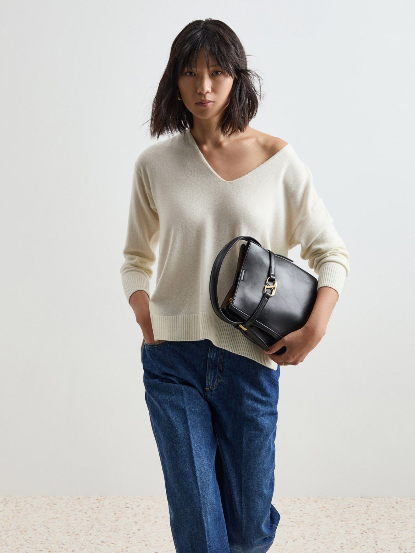 Camisola de L com Decote em V