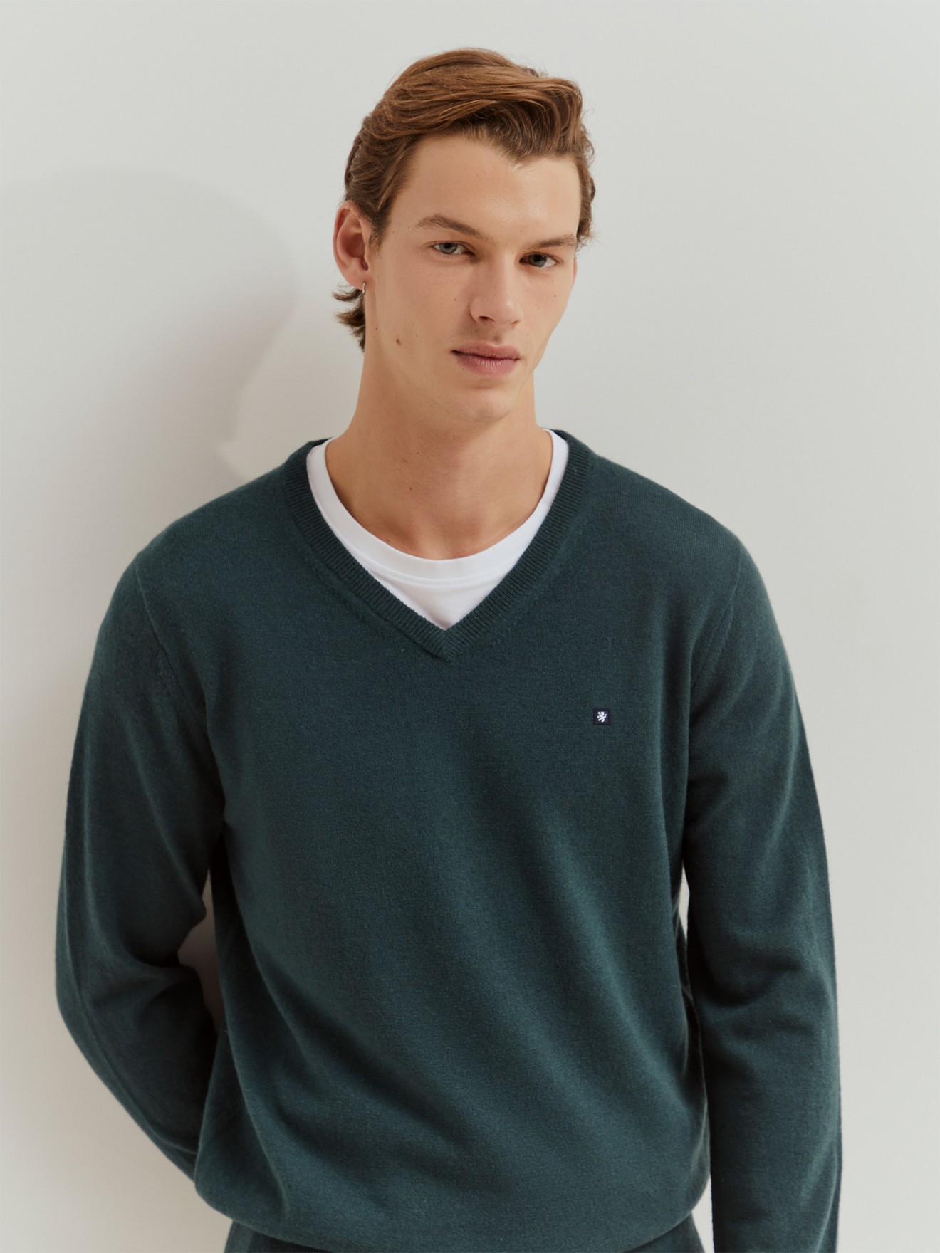 Pullover de Malha com Decote em V