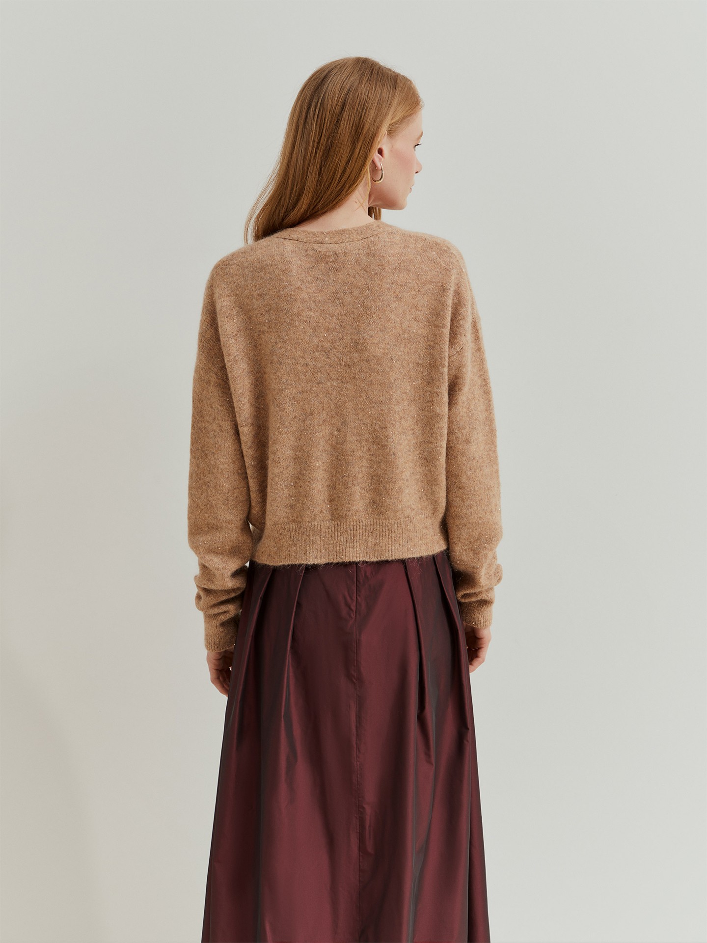 Casaco de Malha com Decote em V