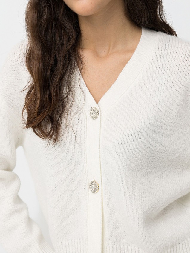 Casaco de Malha com Decote em V