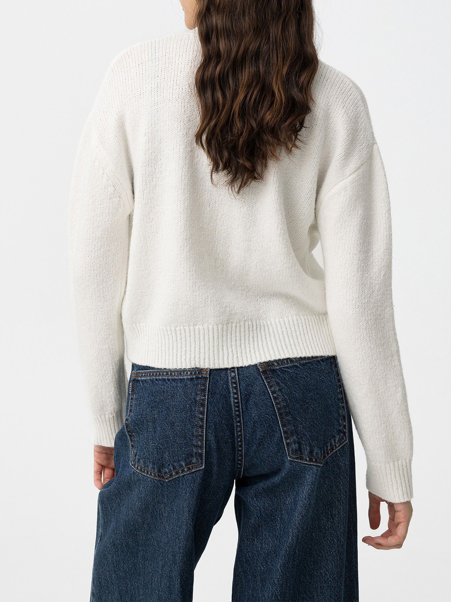 Casaco de Malha com Decote em V