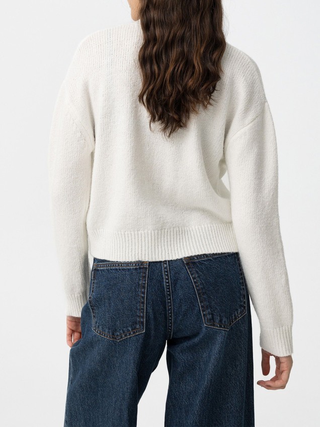 Casaco de Malha com Decote em V