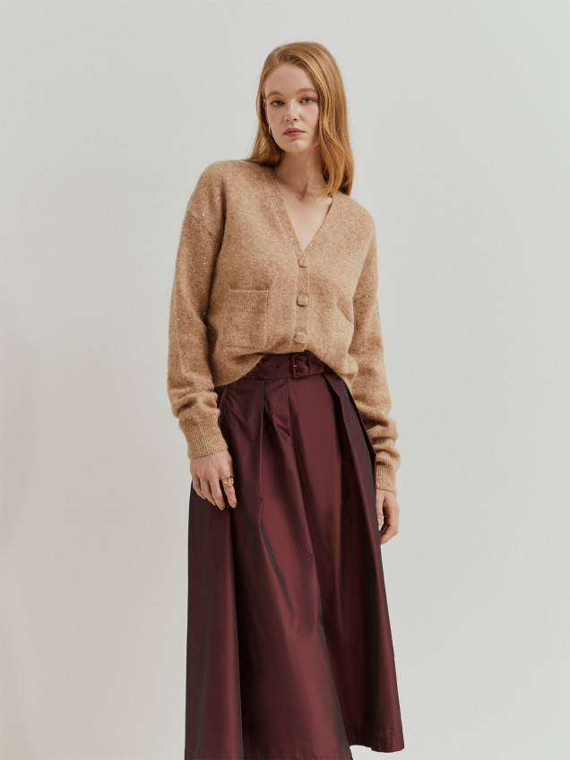 Casaco de Malha com Decote em V