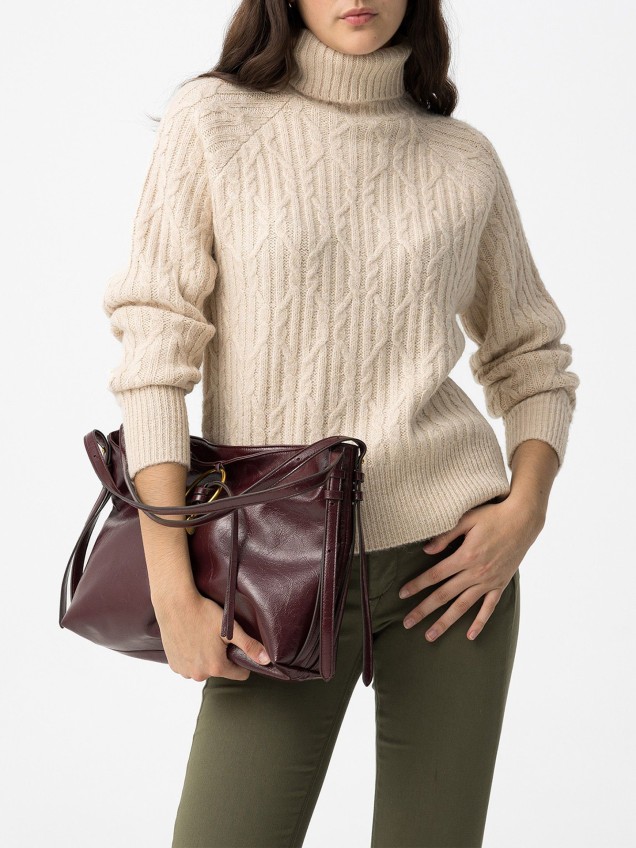 Camisola de Malha com Gola Alta