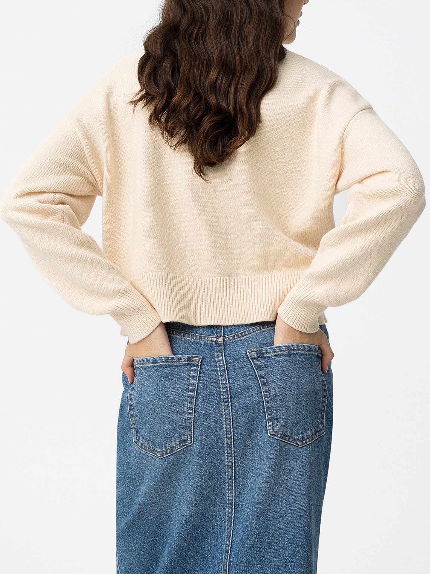 Camisola de Malha com Gola Alta