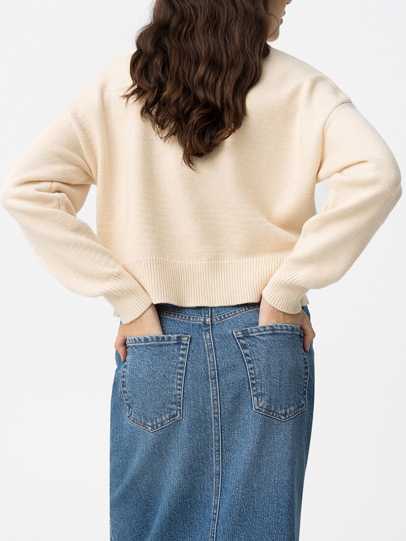 Camisola de Malha com Gola Alta