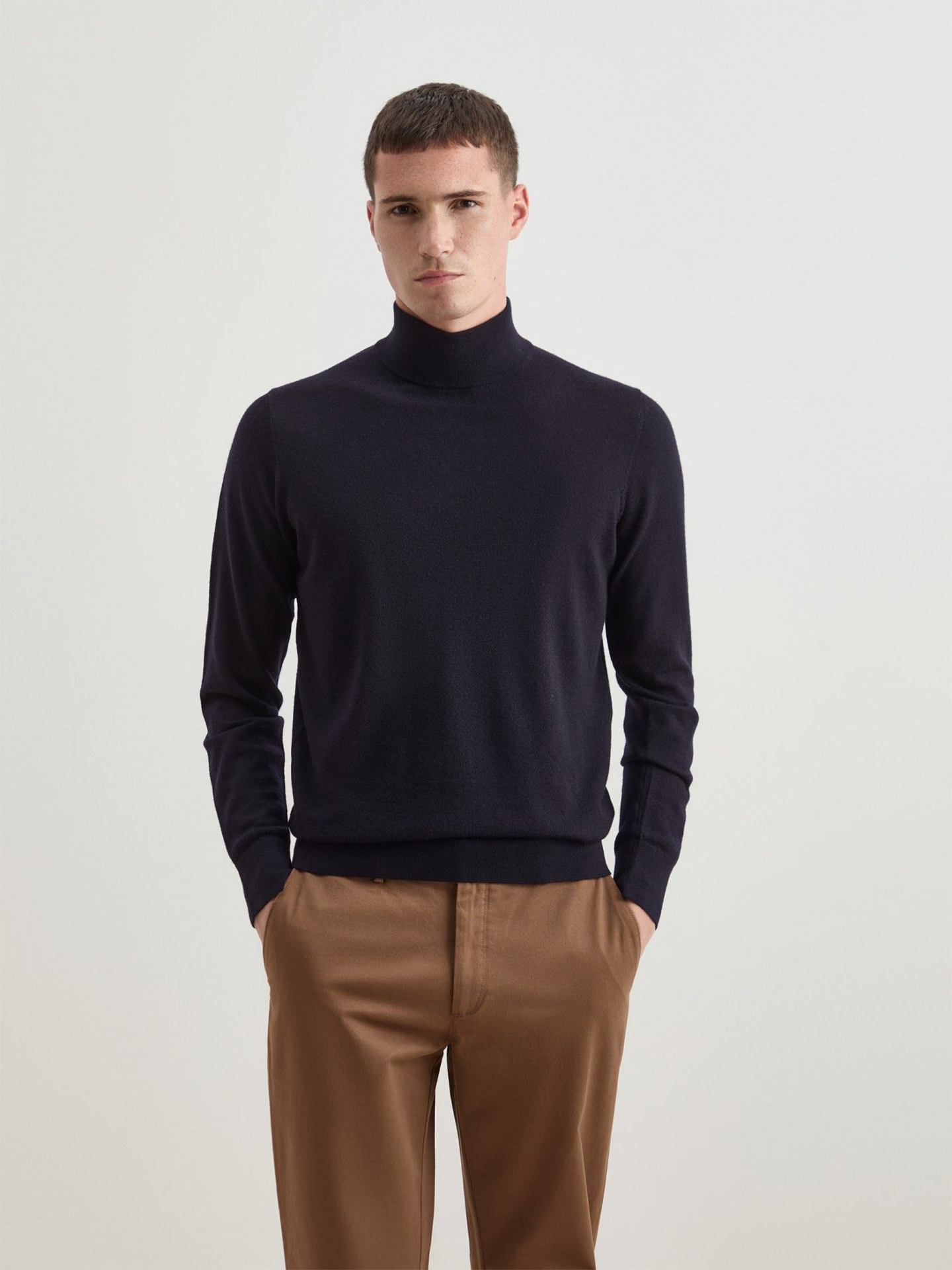 Camisola de Lã com Gola Alta