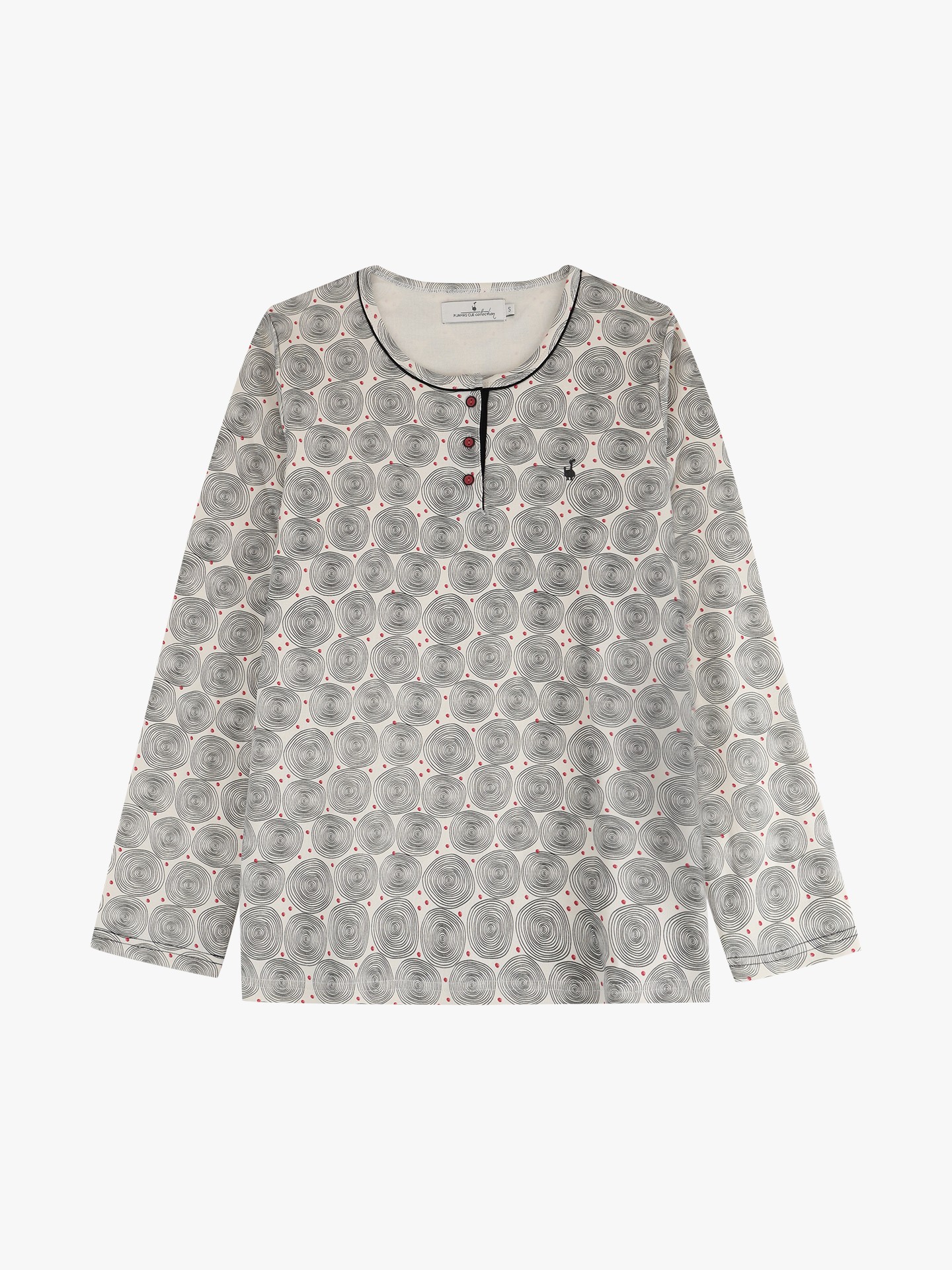 Pijama Estampado com Calças Lisas