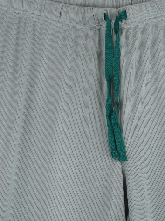 Pijama Estampado com Calças Lisas