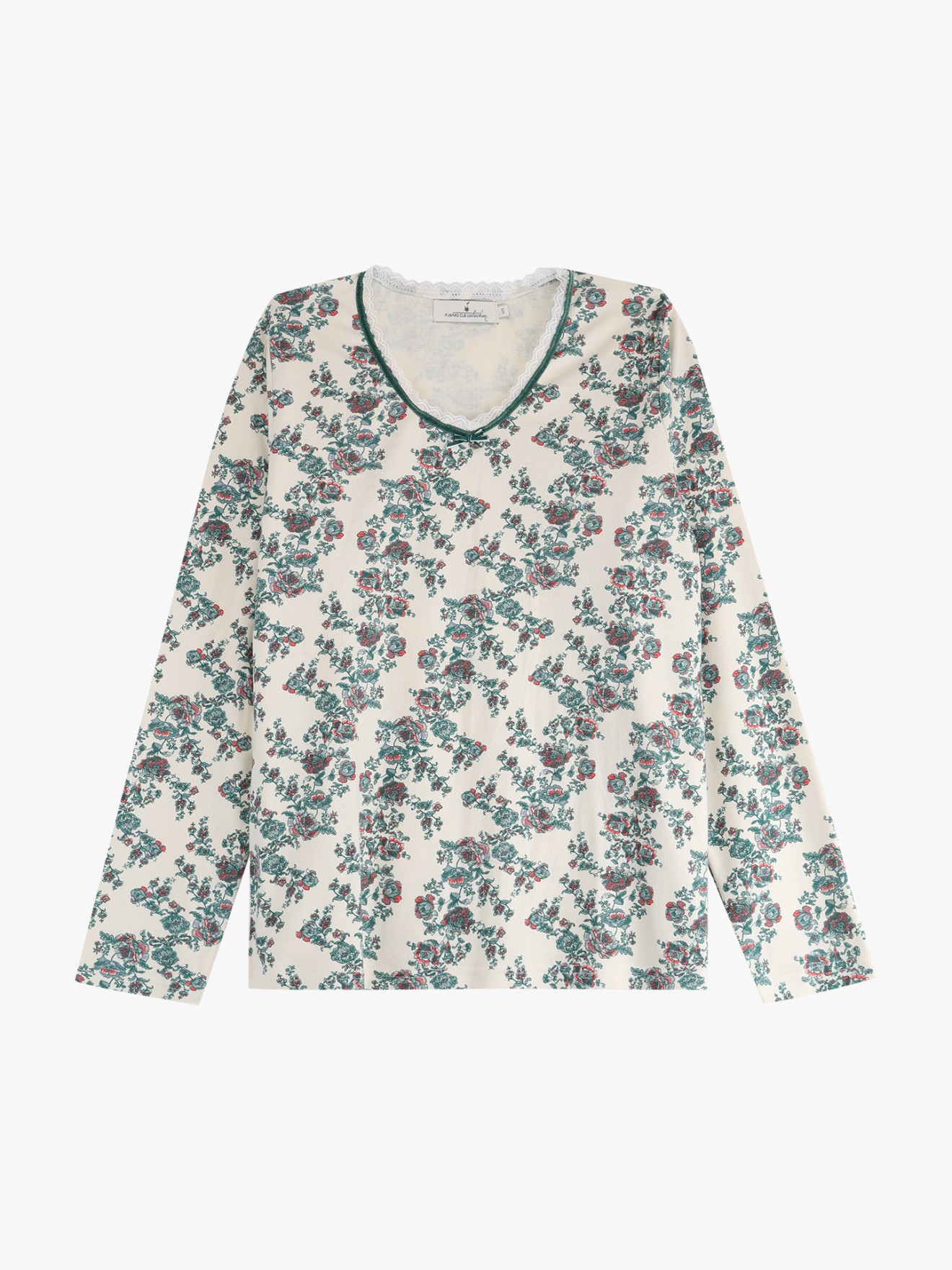 Pijama Estampado com Calças Lisas