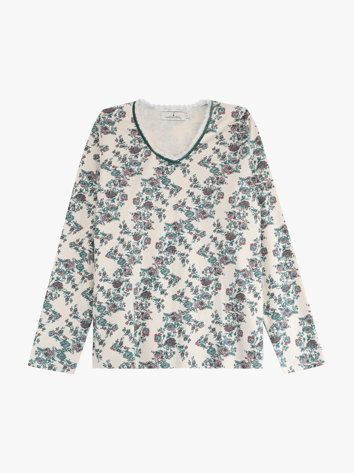 Pijama Estampado com Calças Lisas