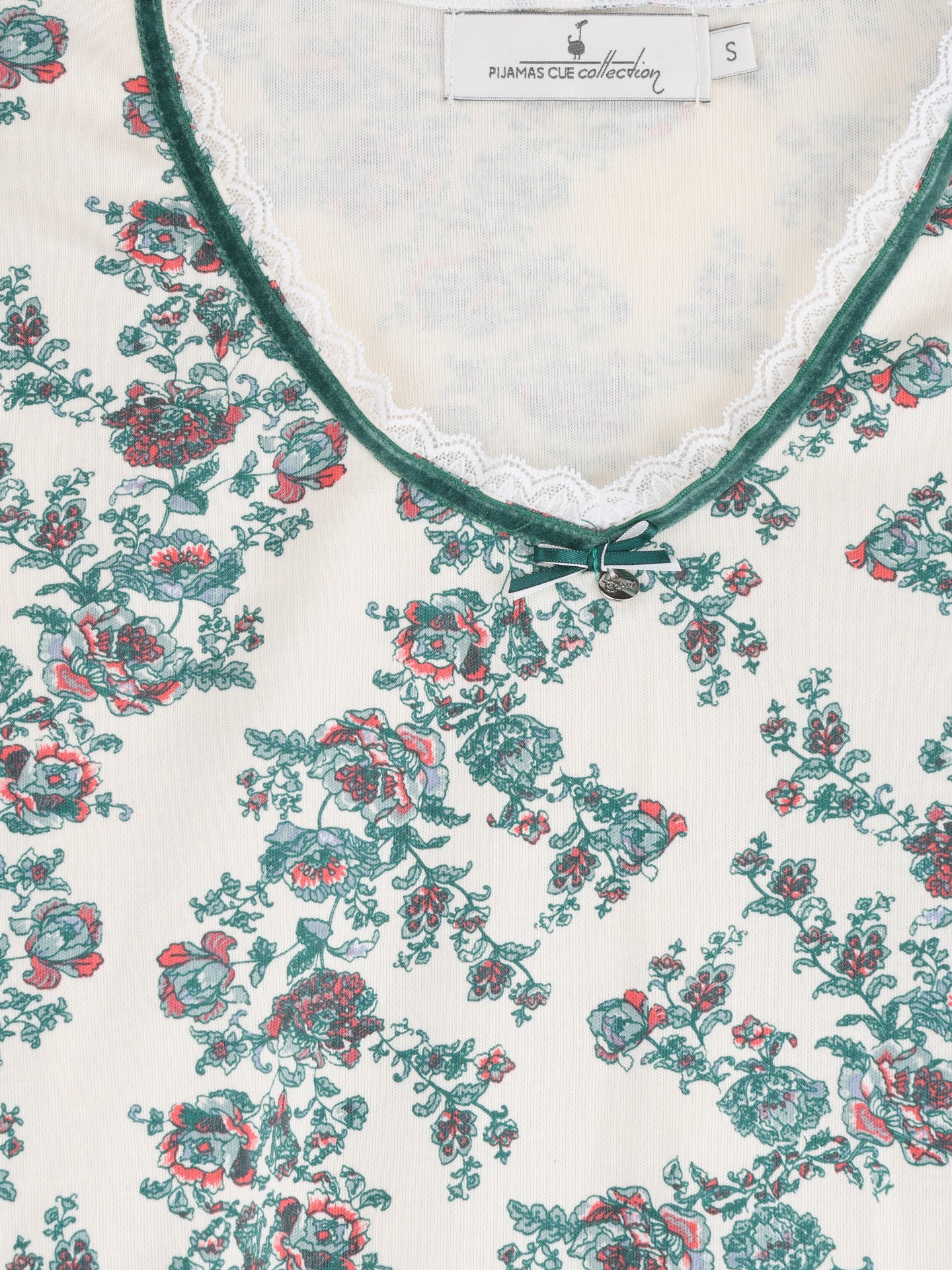 Pijama Estampado com Calças Lisas