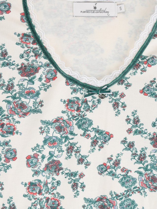 Pijama Estampado com Calças Lisas