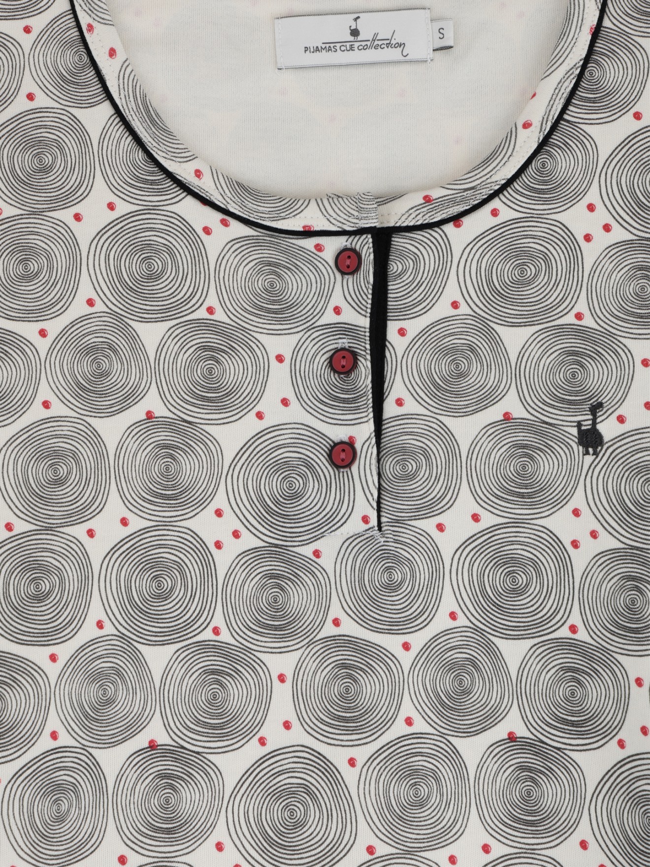 Pijama Estampado com Calas Lisas