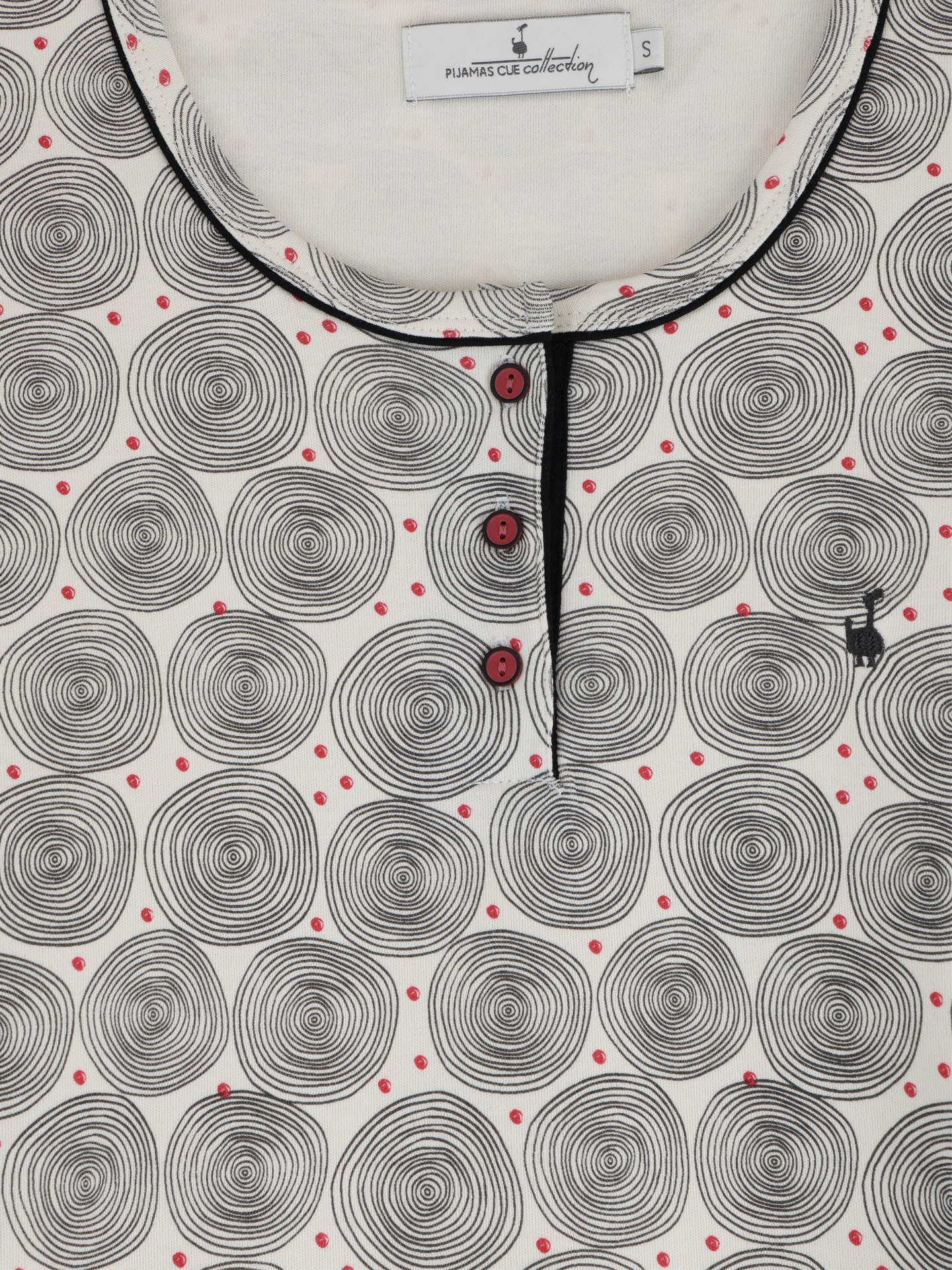 Pijama Estampado com Calças Lisas