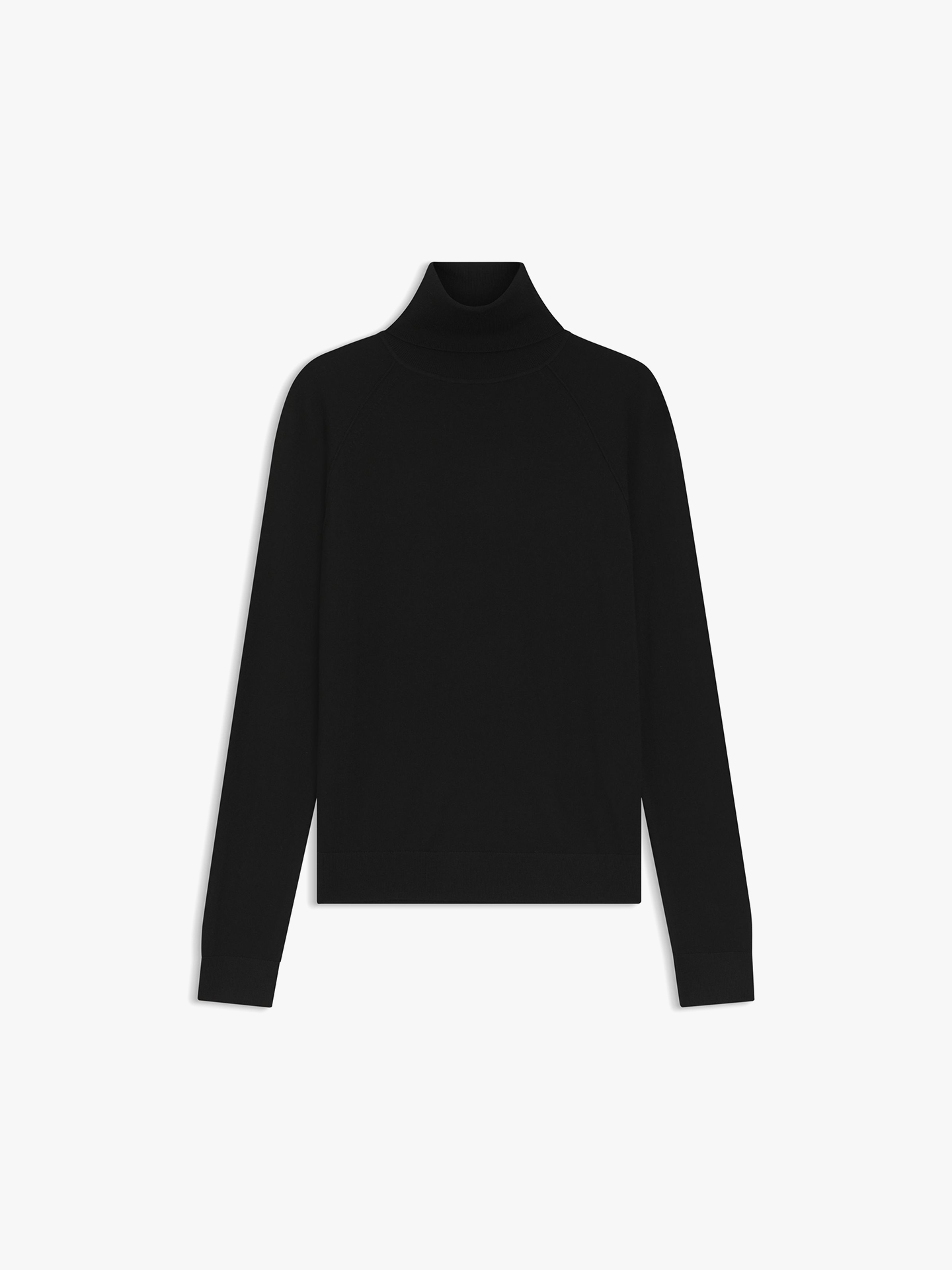 Camisola de Lã com Gola Alta Enrolada