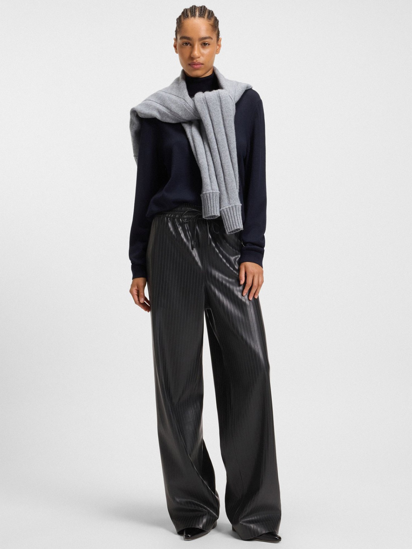 Calas Wide Leg com Riscas