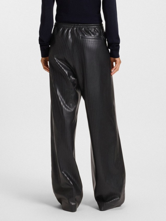 Calças Wide Leg com Riscas