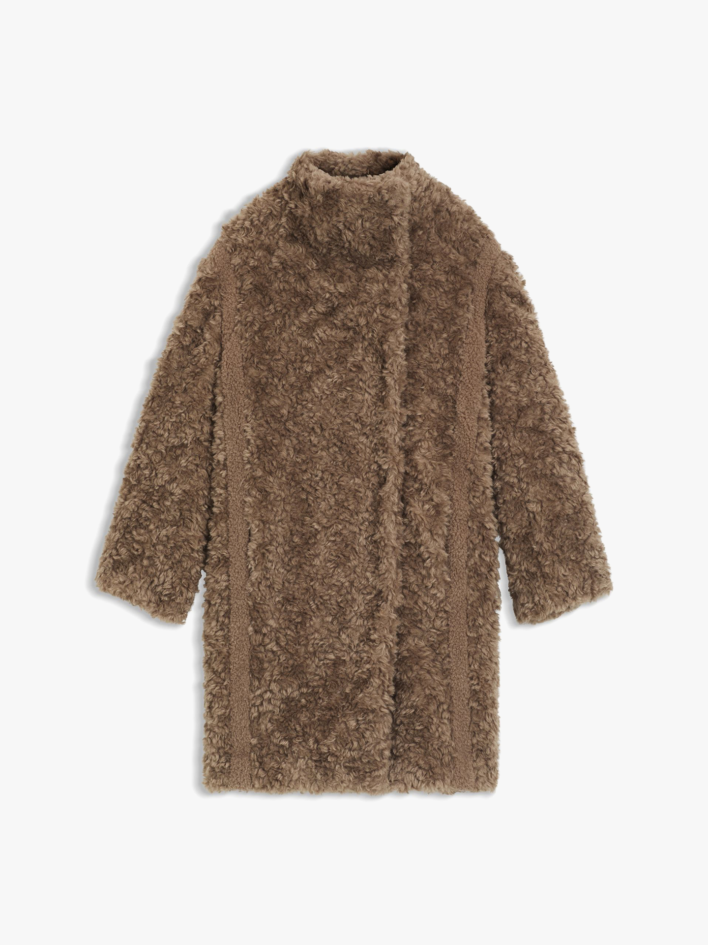 Casaco de Pelo com Gola Subida