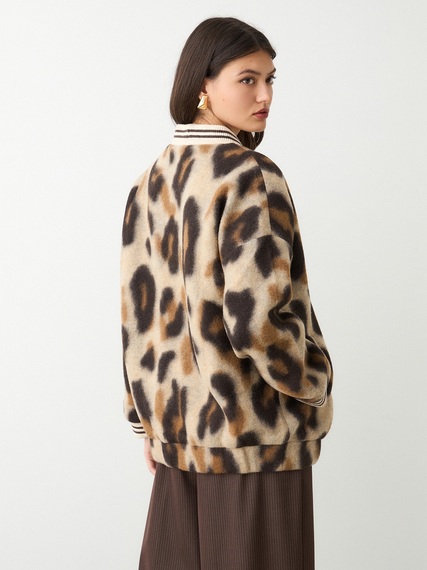 Casaco com Estampado de Leopardo