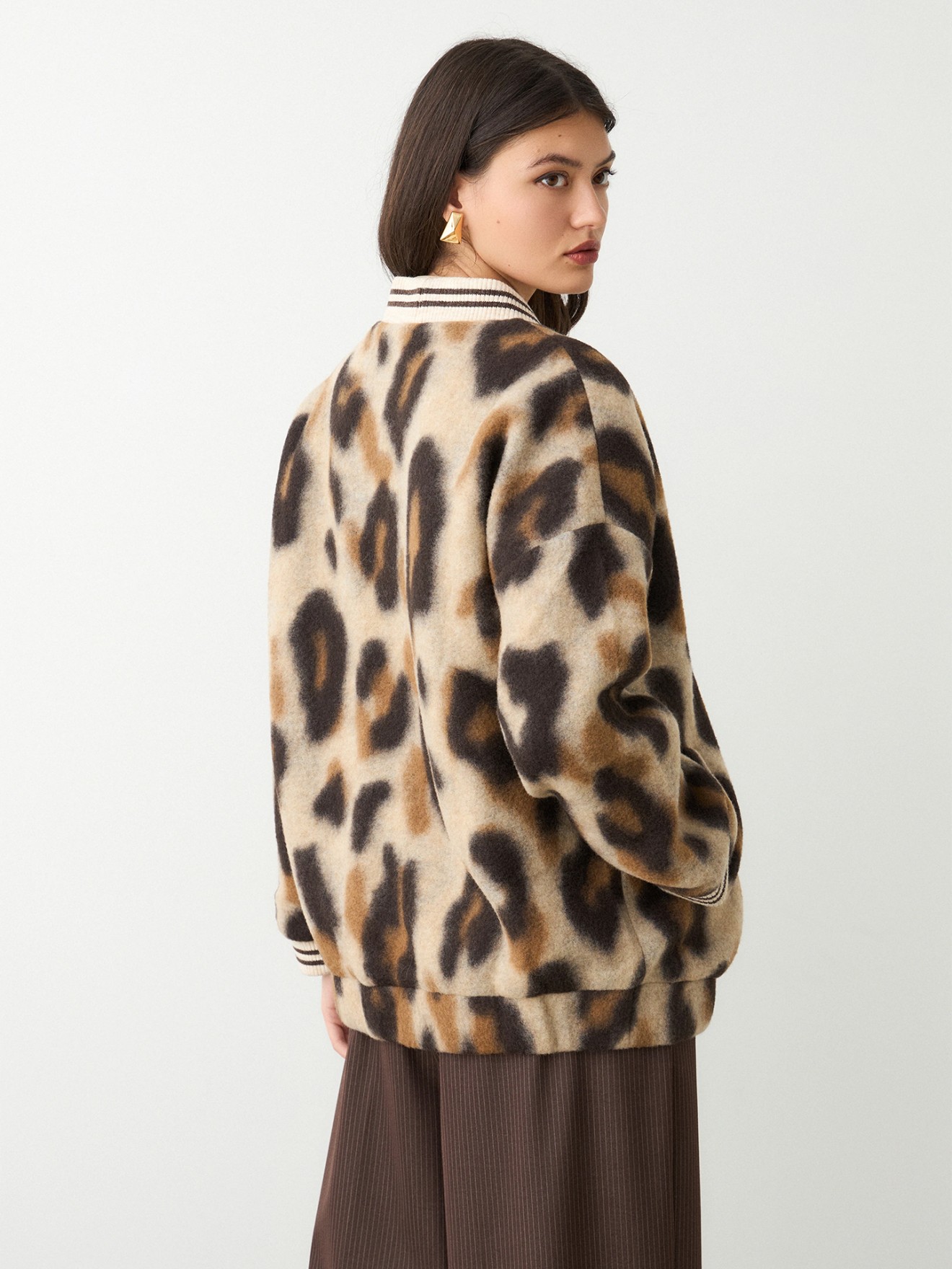 Casaco com Estampado de Leopardo