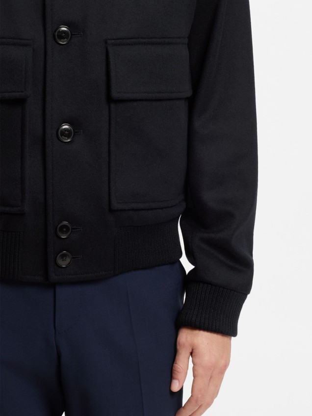 Casaco Bomber em Lã