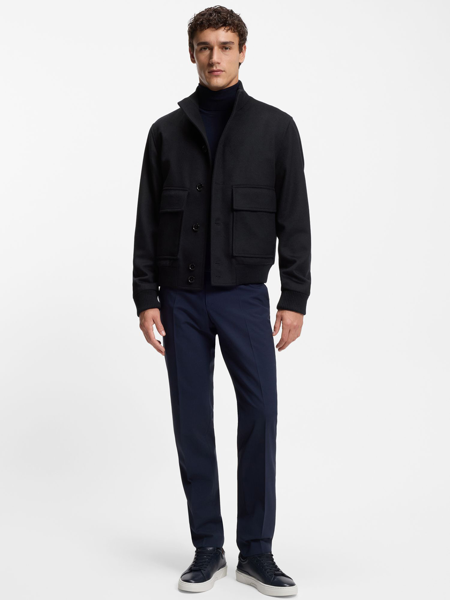 Casaco Bomber em Lã