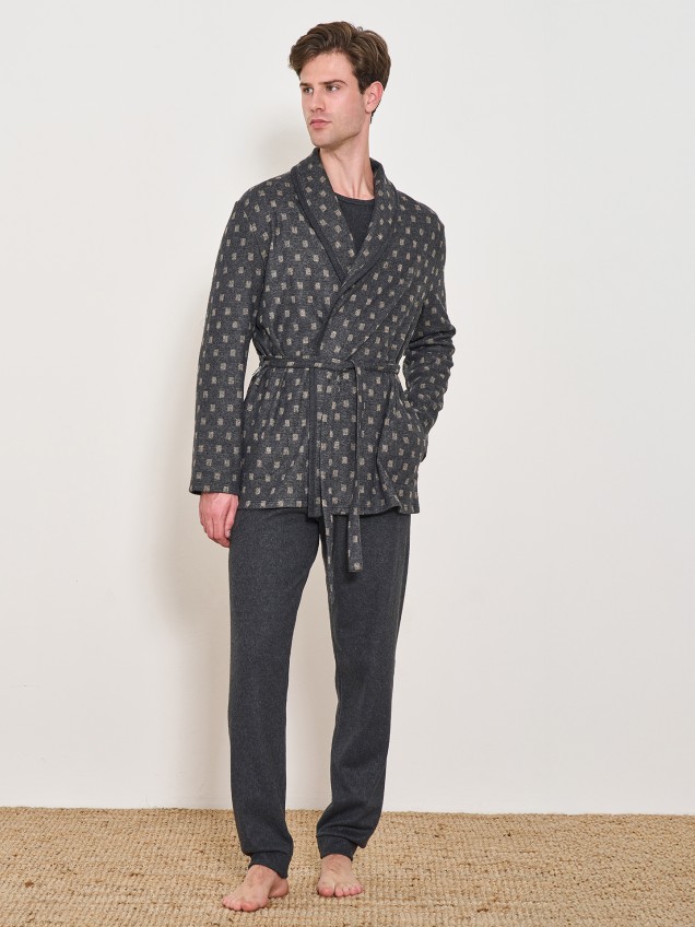 Robe com Padro e Cinto