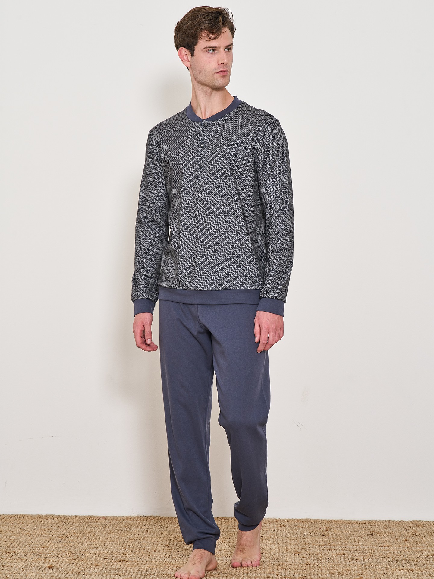 Pijama de Manga Comprida e Calas