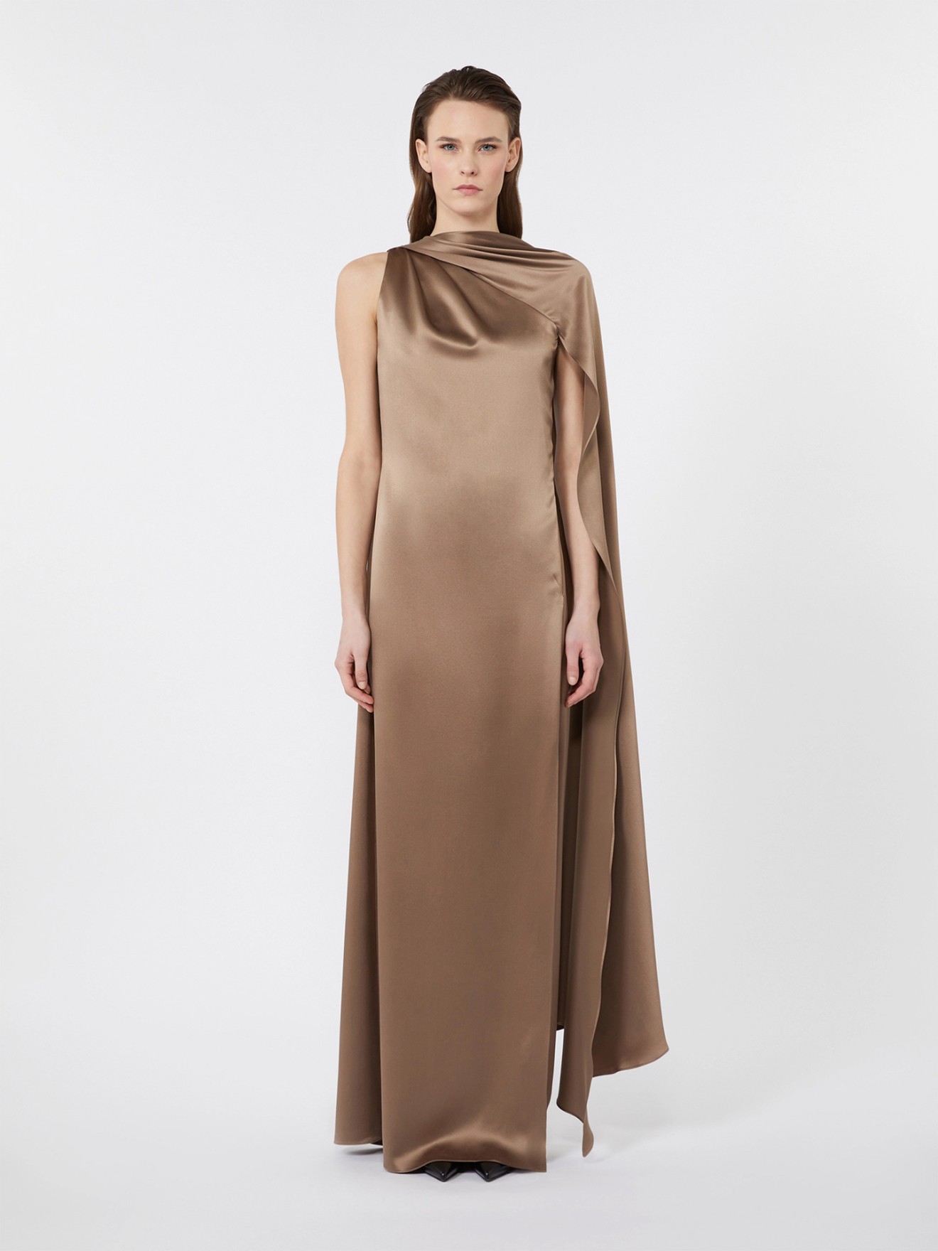 Vestido Comprido de Cetim Radura