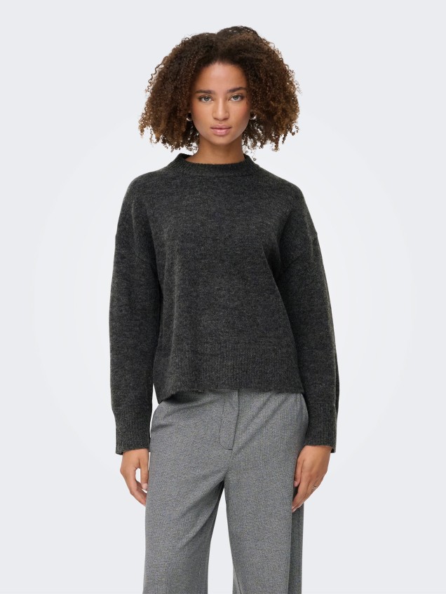 Camisola de Malha com Gola Redonda