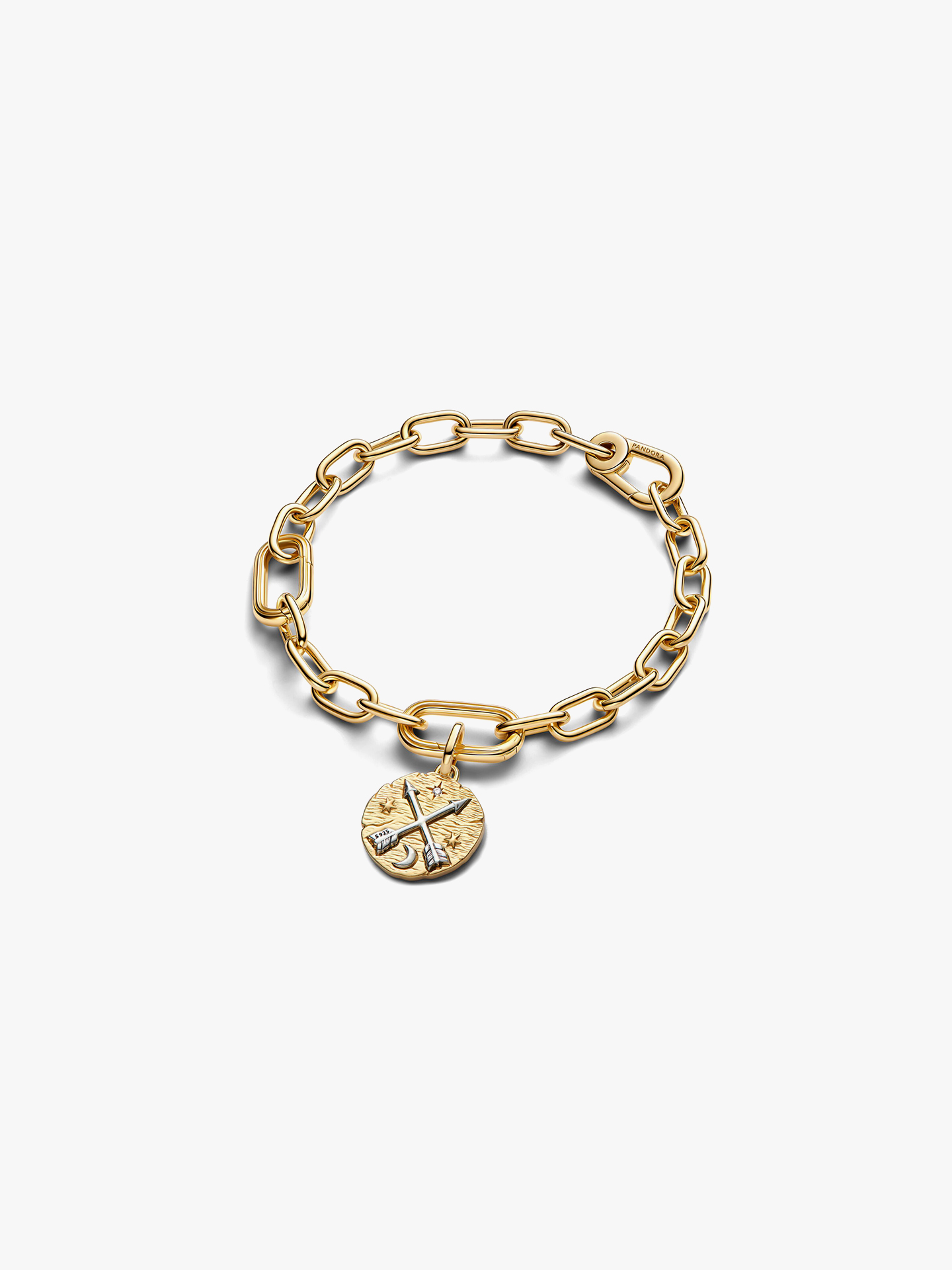 Conta Medalhão Setas Cruzadas