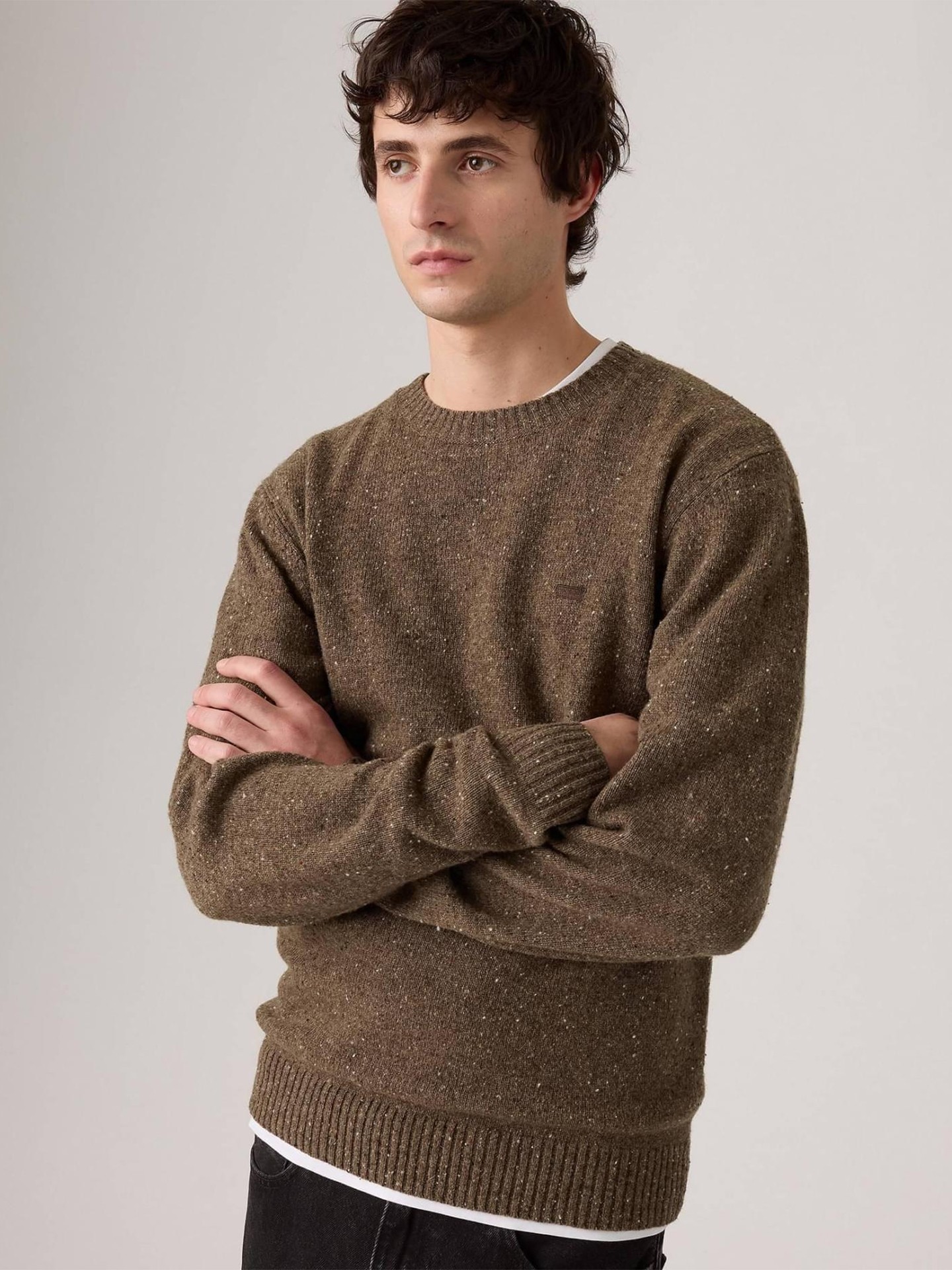 Camisola de Lã com Gola Redonda