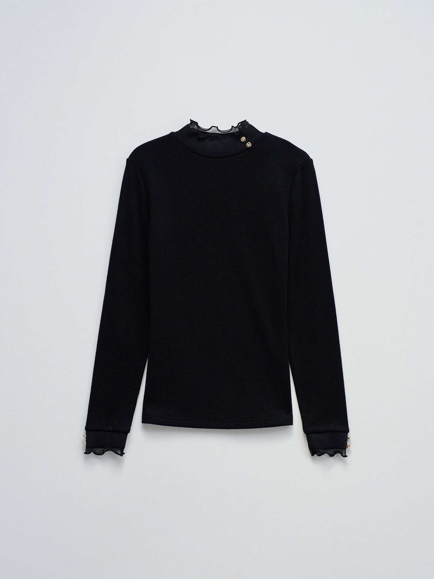 Camisola de Malha com Gola Alta