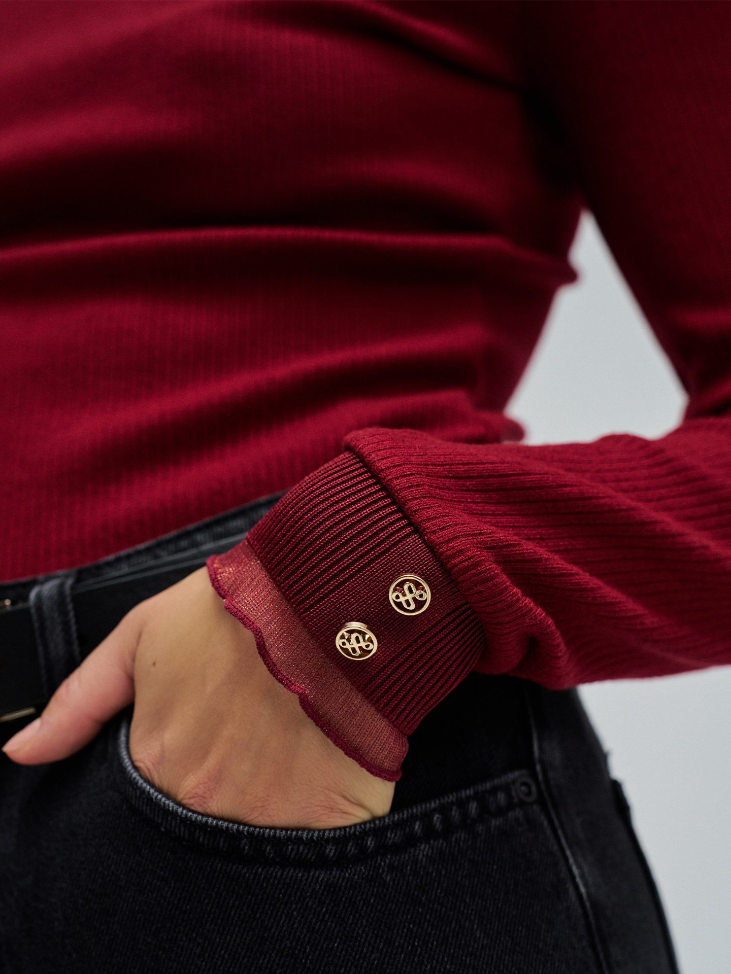 Camisola de Malha com Gola Alta