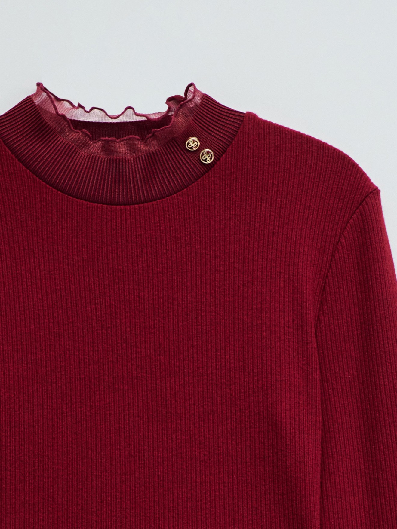 Camisola de Malha com Gola Alta