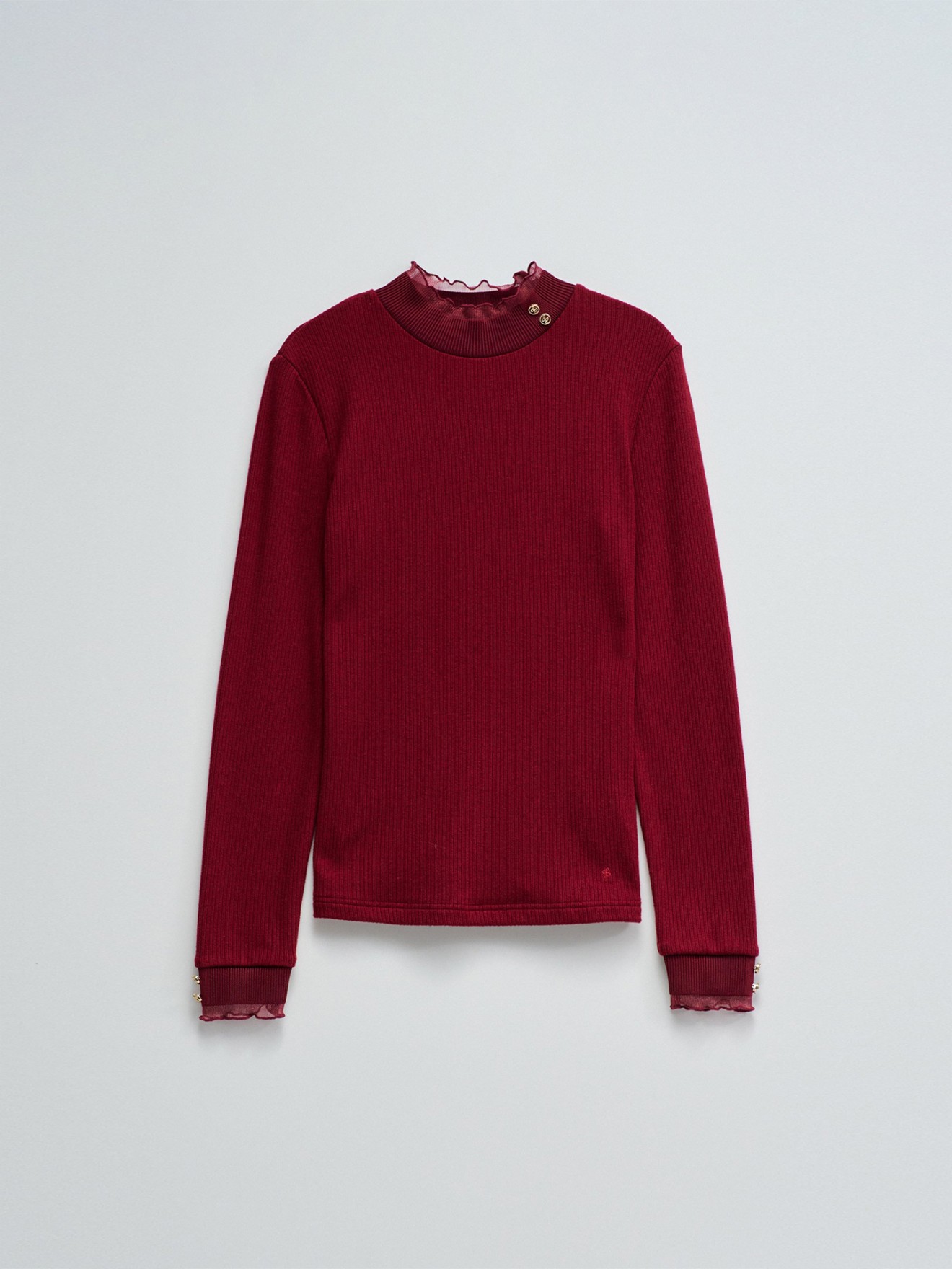 Camisola de Malha com Gola Alta