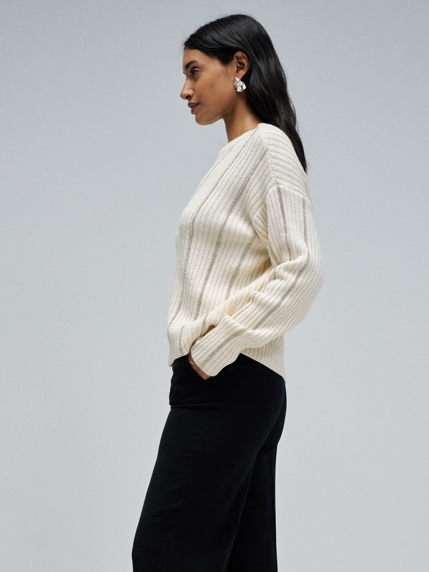 Camisola de Malha Canelada