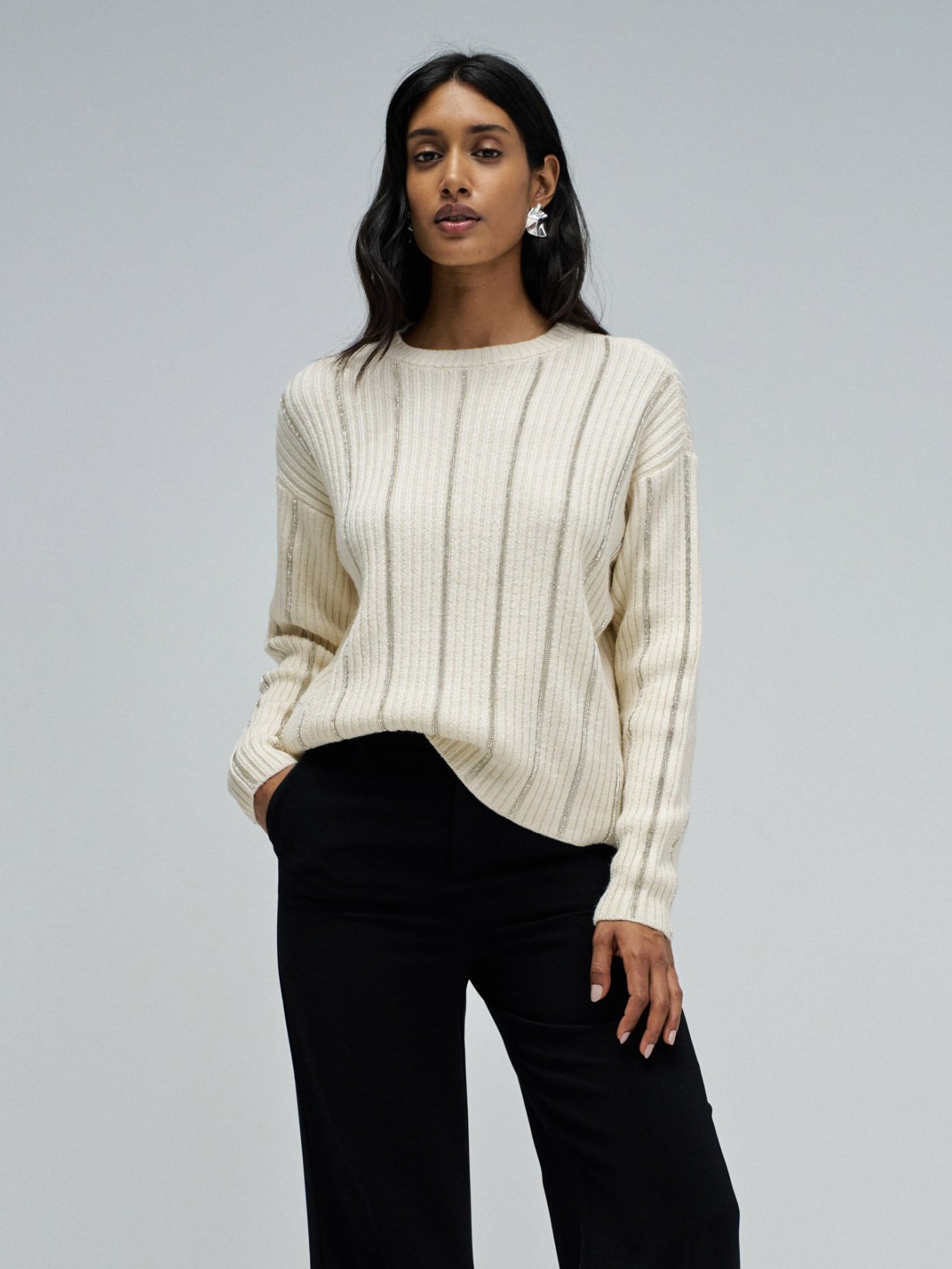 Camisola de Malha Canelada