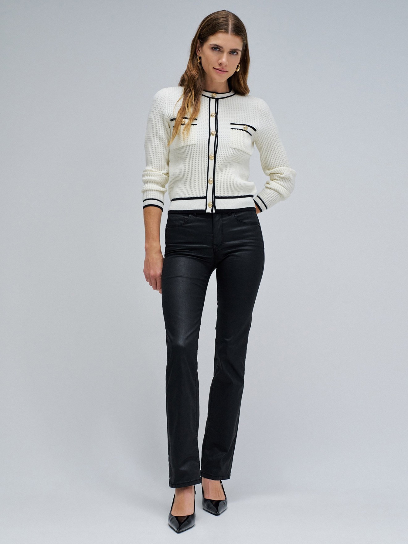 Calças de Ganga Secret Push In Straight Coating