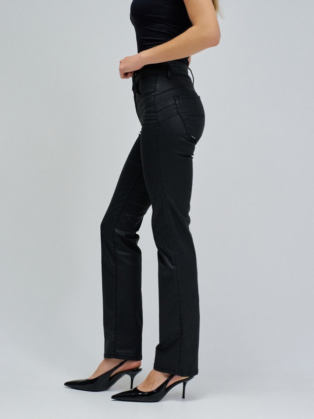 Calças de Ganga Secret Push In Straight Coating