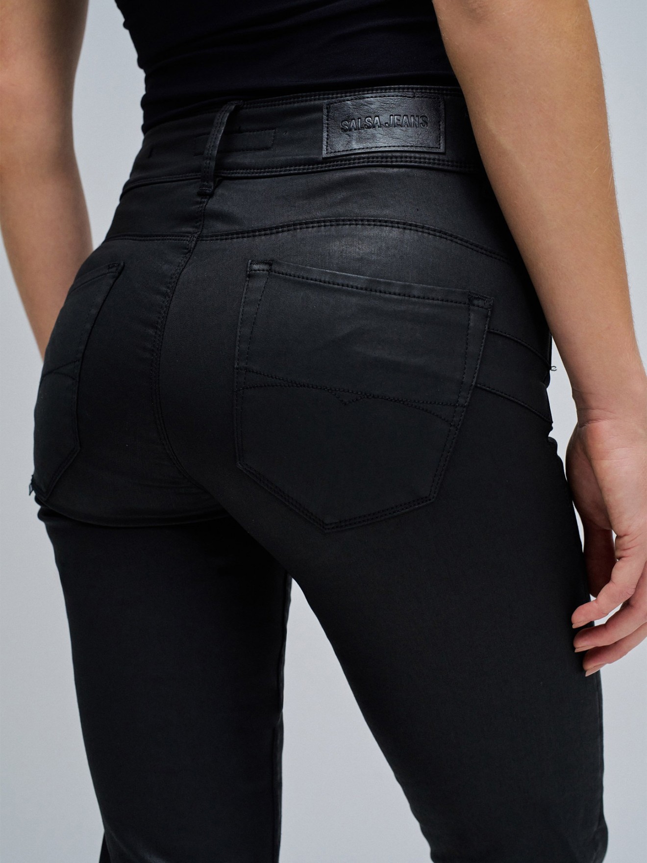 Calças de Ganga Secret Push In Straight Coating