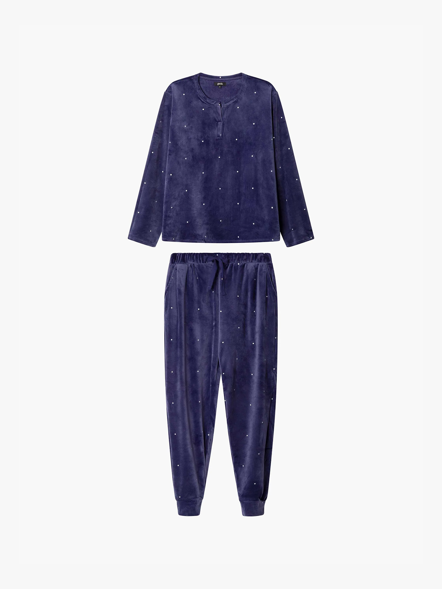 Pijama de Malha Polar Elástica com Padrão