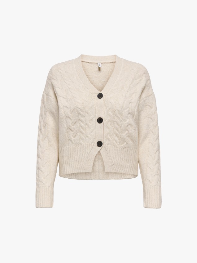 Casaco de Malha Entrançada