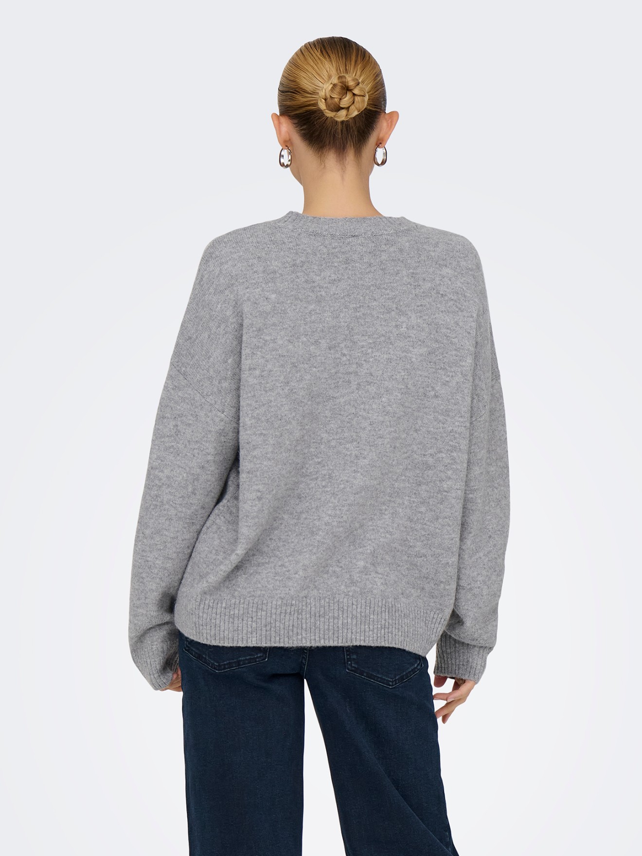 Camisola de Malha com Ombros Descaídos