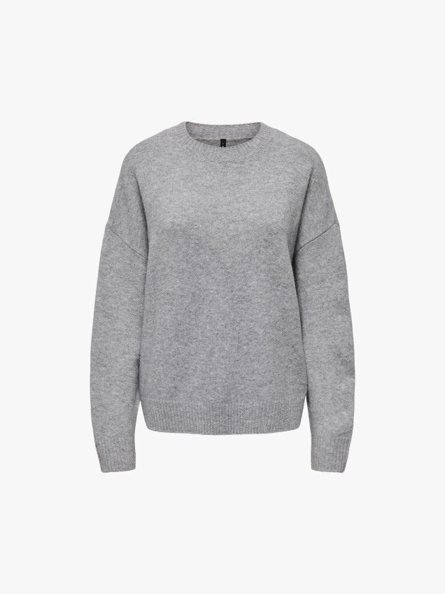 Camisola de Malha com Ombros Descaídos