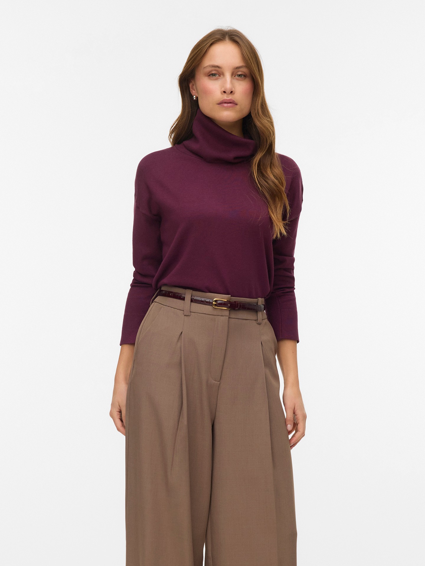 Camisola de Malha com Gola Alta