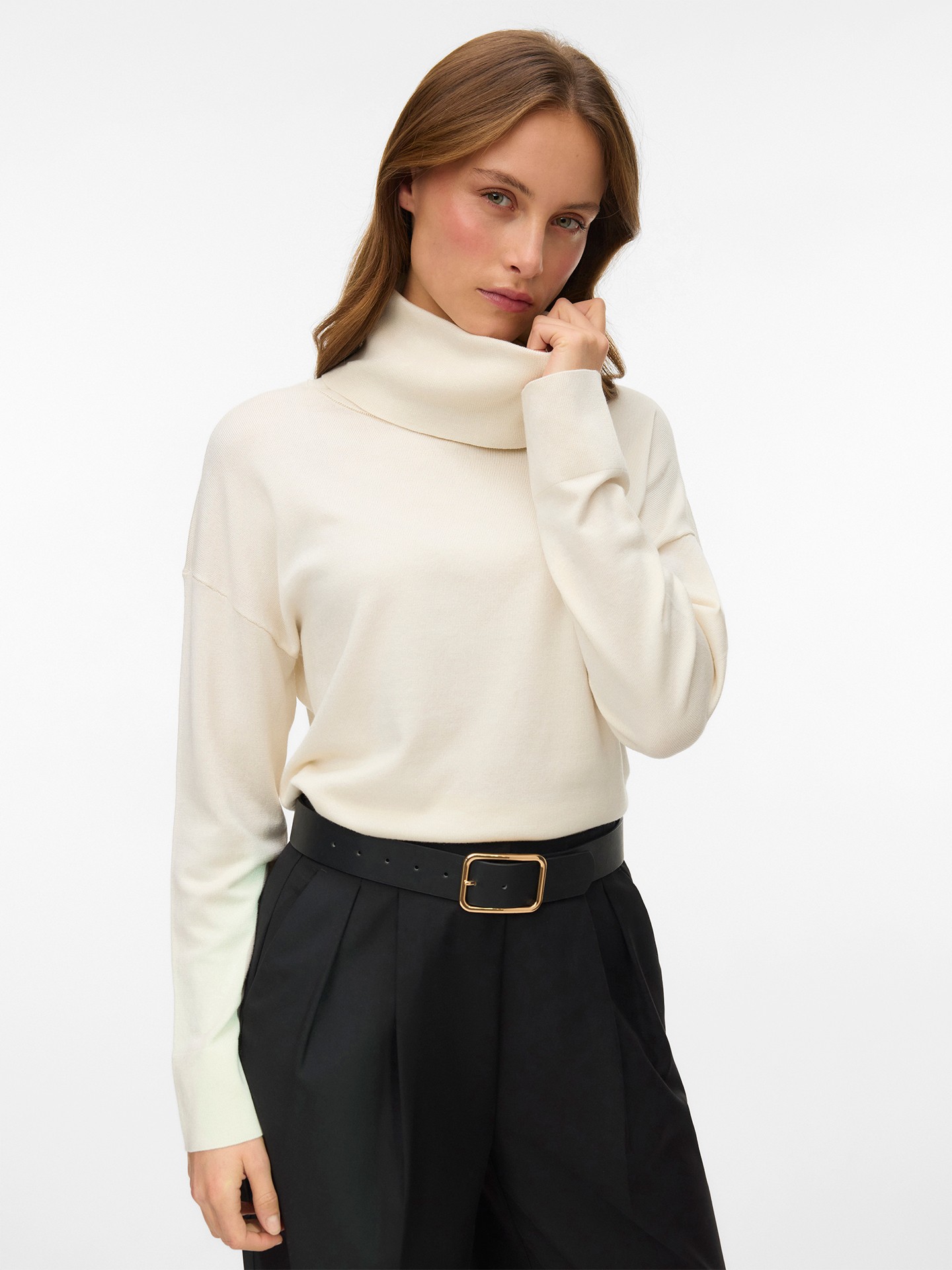 Camisola de Malha com Gola Alta