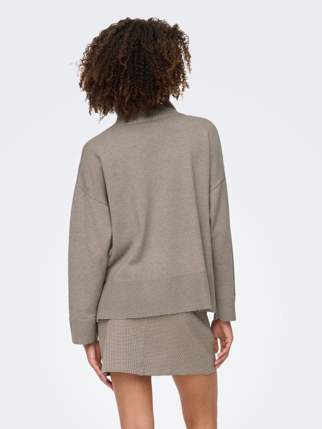 Camisola de Malha com Gola Alta