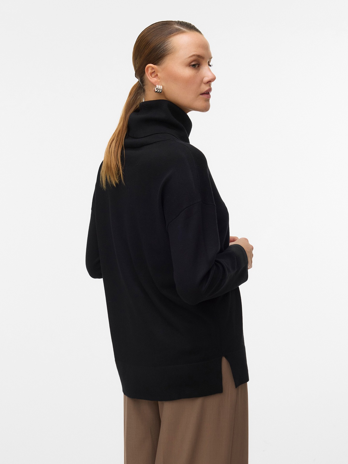 Camisola de Malha com Gola Alta